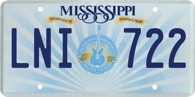 MS license plate LNI722