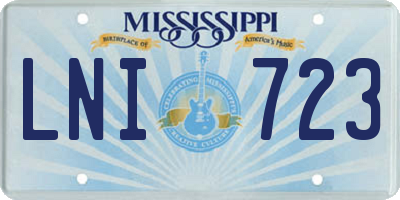 MS license plate LNI723
