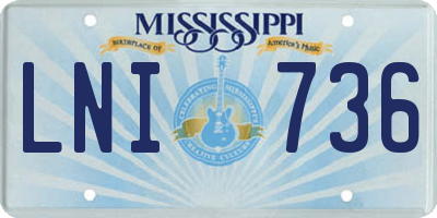 MS license plate LNI736