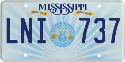 MS license plate LNI737
