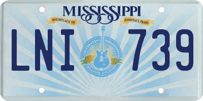 MS license plate LNI739