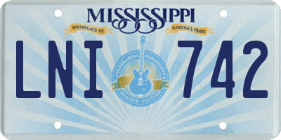 MS license plate LNI742