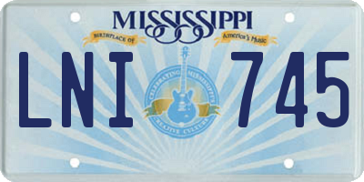 MS license plate LNI745