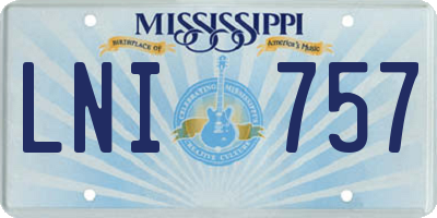 MS license plate LNI757