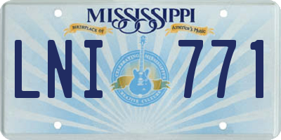 MS license plate LNI771
