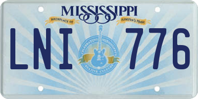 MS license plate LNI776