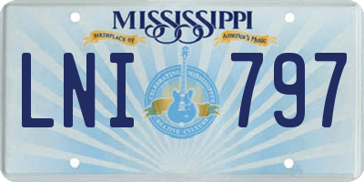 MS license plate LNI797