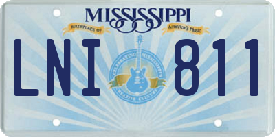 MS license plate LNI811