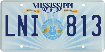 MS license plate LNI813