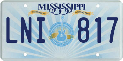 MS license plate LNI817