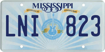 MS license plate LNI823