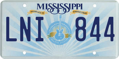 MS license plate LNI844