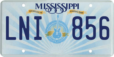 MS license plate LNI856