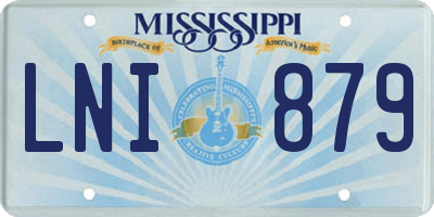 MS license plate LNI879