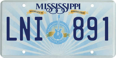 MS license plate LNI891