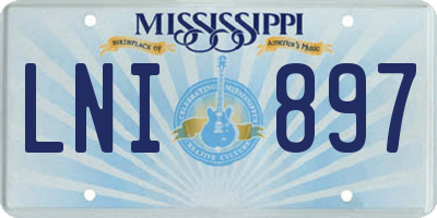 MS license plate LNI897