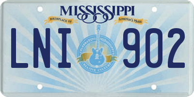 MS license plate LNI902