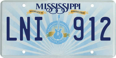 MS license plate LNI912