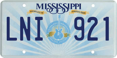 MS license plate LNI921