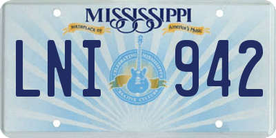 MS license plate LNI942