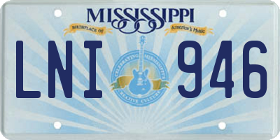 MS license plate LNI946