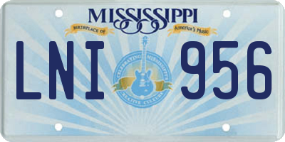 MS license plate LNI956