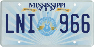 MS license plate LNI966