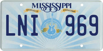 MS license plate LNI969