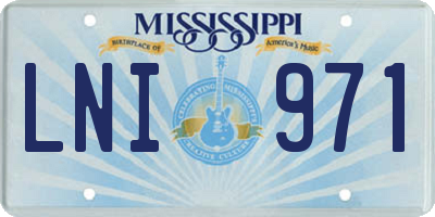 MS license plate LNI971