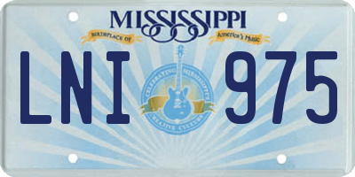 MS license plate LNI975
