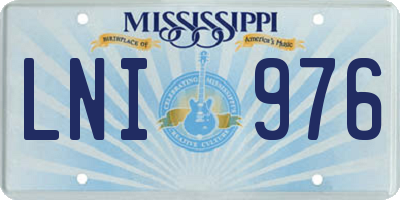 MS license plate LNI976