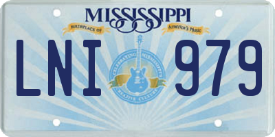 MS license plate LNI979