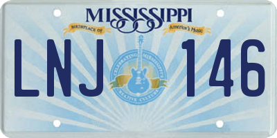 MS license plate LNJ146
