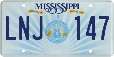 MS license plate LNJ147