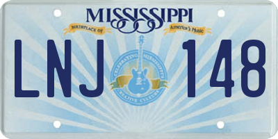 MS license plate LNJ148