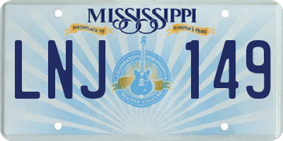 MS license plate LNJ149