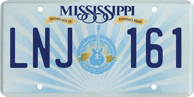 MS license plate LNJ161