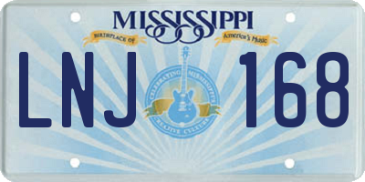 MS license plate LNJ168