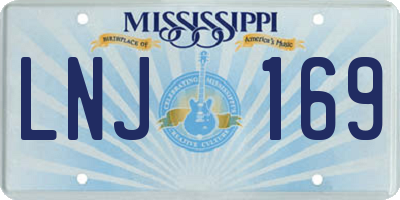 MS license plate LNJ169