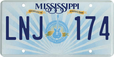 MS license plate LNJ174