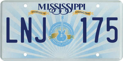 MS license plate LNJ175