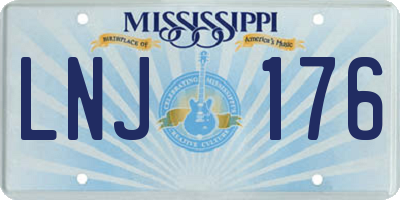 MS license plate LNJ176