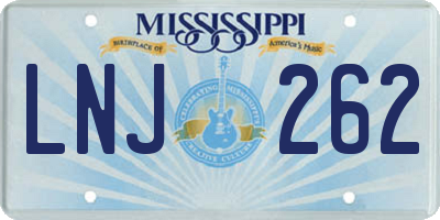 MS license plate LNJ262