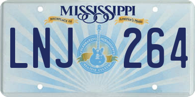 MS license plate LNJ264