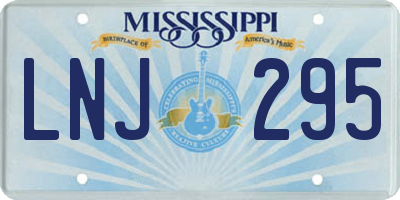 MS license plate LNJ295