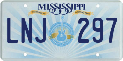 MS license plate LNJ297