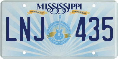 MS license plate LNJ435
