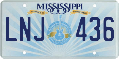 MS license plate LNJ436