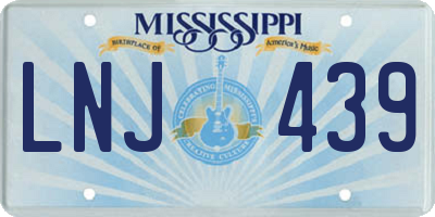 MS license plate LNJ439