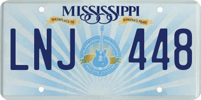 MS license plate LNJ448